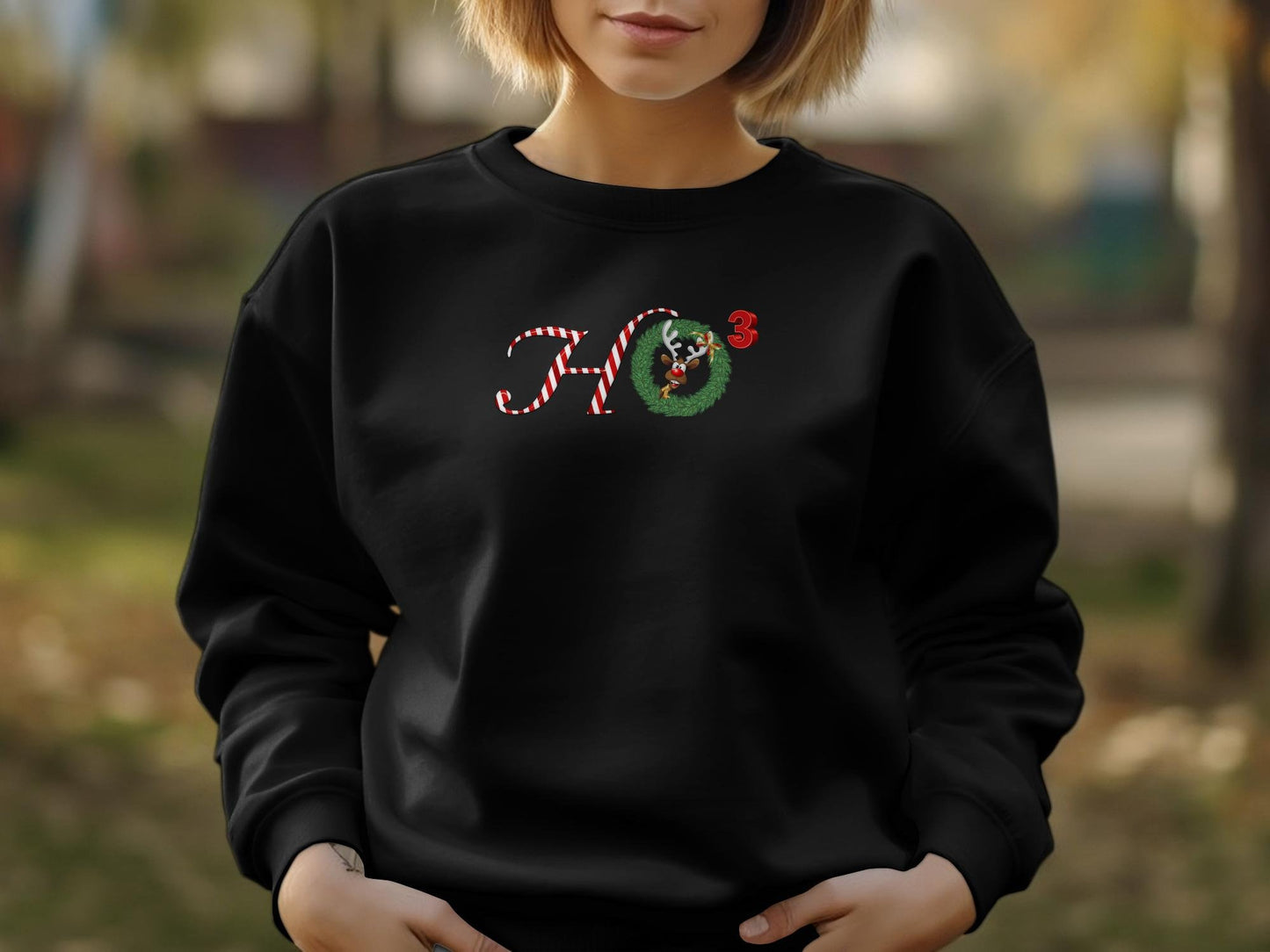Ho Ho Ho Sweatshirt - Women's Christmas Crewneck - Xmas Sweater