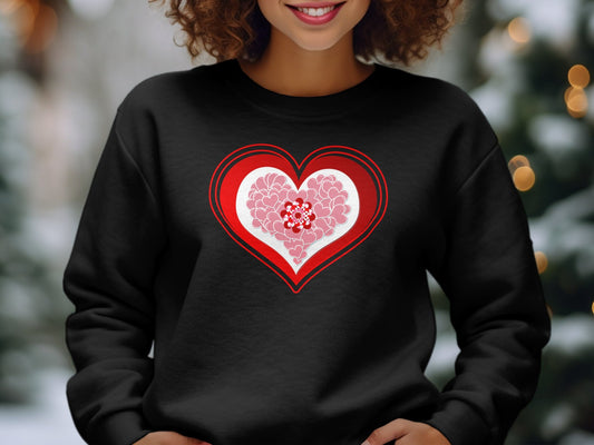 Flower Heart Shirt - Hibiscus Botanical Valentine T-Shirt