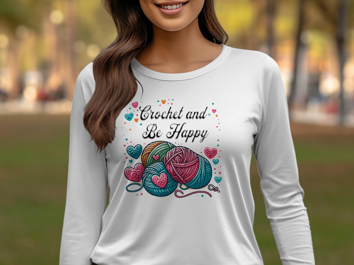 Crochet and be happy shirt, Crochet Shirt, Gift for crocheter, Gift for her, Funny Shirt for crocheter Crochet Addict Shirt