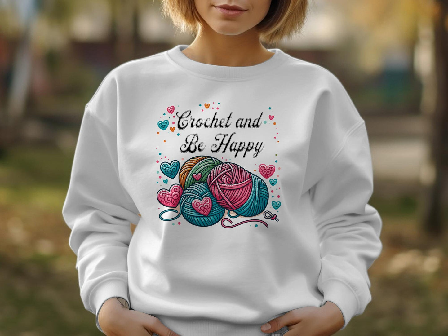 Crochet and be happy shirt, Crochet Shirt, Gift for crocheter, Gift for her, Funny Shirt for crocheter Crochet Addict Shirt